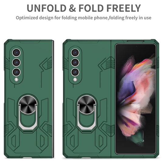 For Samsung Galaxy Z Fold4 Matte UV Shockproof Phone Case(Dark Green) by buy2fix