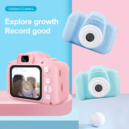 X2S 2.0 Inch LCD Screen Mini Children Camera Digital Camera, Resolution:HD Single Camera 1300W+ 32G Memory Card + Card Reader + Cartoon Stickers(Pink) - Consumer Electronics by buy2fix | Online Shopping UK | buy2fix