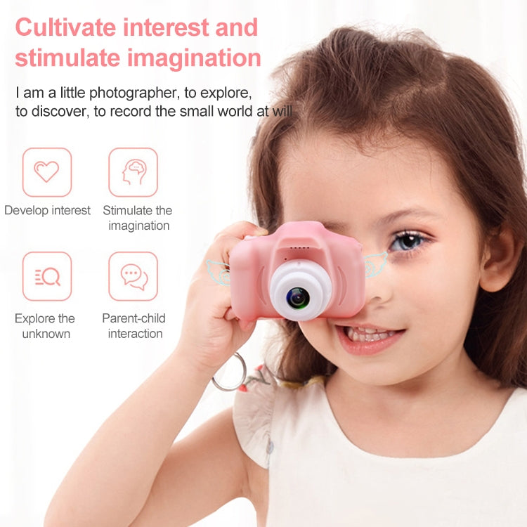 X2S 2.0 Inch LCD Screen Mini Children Camera Digital Camera, Resolution:HD Single Camera 1300W+ 32G Memory Card + Card Reader + Cartoon Stickers(Black) - Consumer Electronics by buy2fix | Online Shopping UK | buy2fix