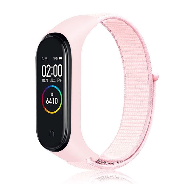 For Xiaomi Mi Band 7 Nylon Weave Watch Band(Pearl Pink) by buy2fix