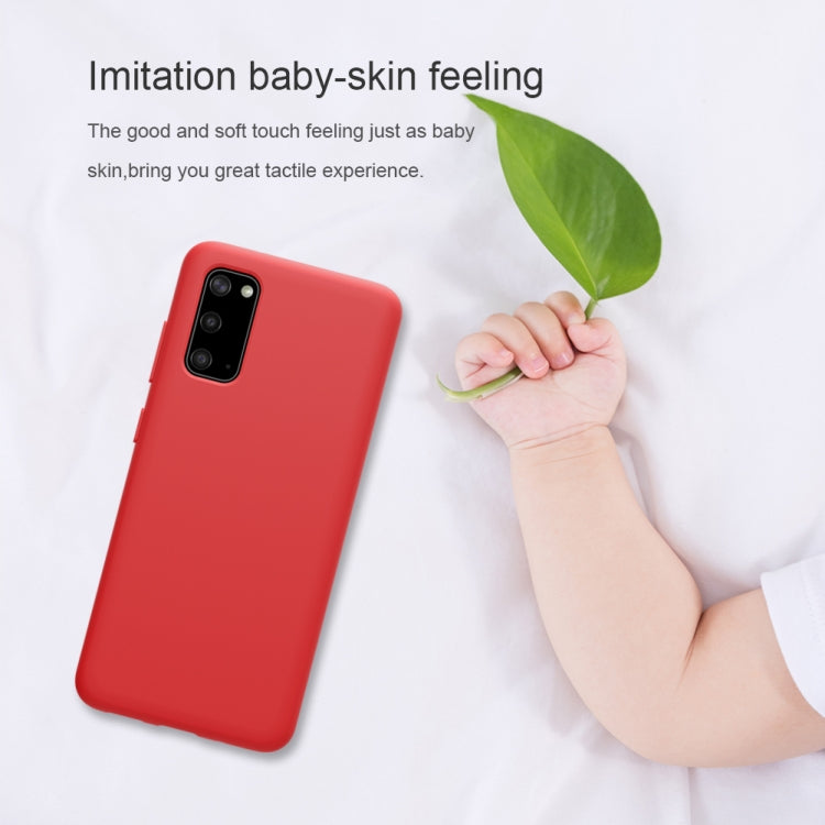 For Galaxy S20 / Galaxy S20 5G NILLKIN Feeling Series Liquid Silicone Anti-fall Mobile Phone Protective Case(Red) - Galaxy Phone Cases by NILLKIN | Online Shopping UK | buy2fix