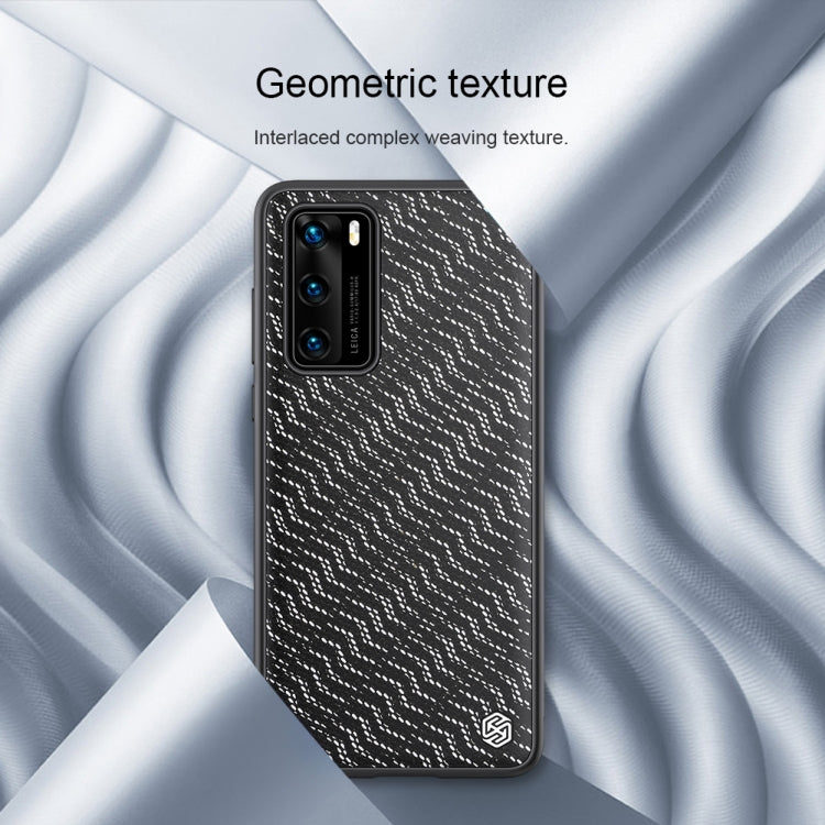 For Huawei P40 NILLKIN Glorious Series TPU + PC 3D Geometric Texture Reflective Mobile Phone Protective Case(Silver Light) - Huawei Cases by NILLKIN | Online Shopping UK | buy2fix