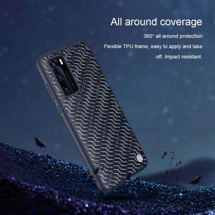 For Huawei P40 NILLKIN Glorious Series TPU + PC 3D Geometric Texture Reflective Mobile Phone Protective Case(Silver Light) - Huawei Cases by NILLKIN | Online Shopping UK | buy2fix