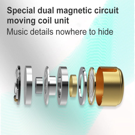 KZ-EDX PRO 1.25m Dynamic HiFi In-Ear Sports Music Headphones, Style:Without Microphone(Transparent Cyan) by KZ