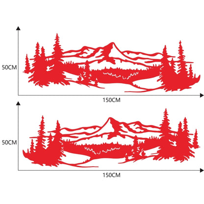 2 PCS/Set D-957 Mountains Pattern Car Modified Decorative Sticker(Red) - In Car by buy2fix | Online Shopping UK | buy2fix