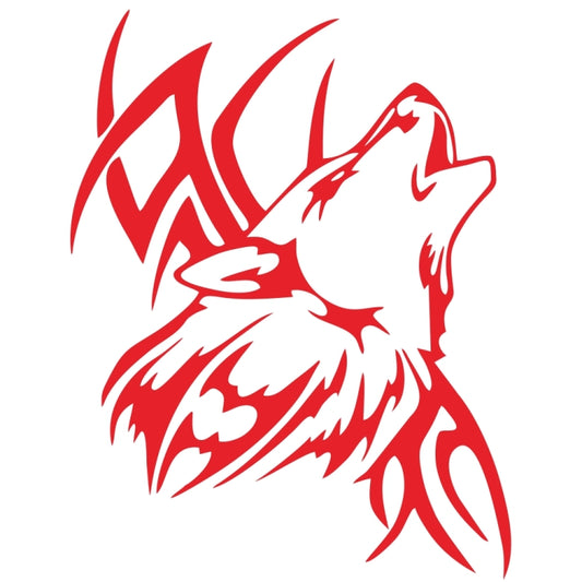 D-967 Wolf Tribe Pattern Car Modified Decorative Sticker(Red) by buy2fix
