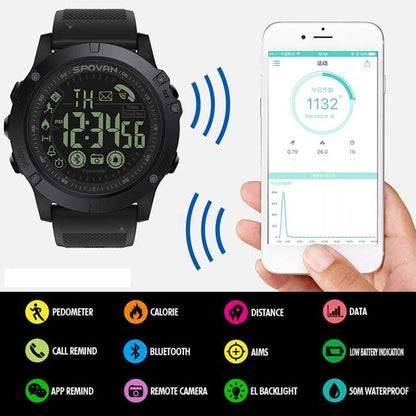 PR1-2 1.24 inch IP68 Waterproof Sport Smart Watch, Support Bluetooth / Sleep Monitor / Call Reminder(Blue) - Smart Wear by buy2fix | Online Shopping UK | buy2fix