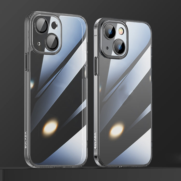 For iPhone 13 SULADA Crytal Steel Series Diamond Glass + TPU Phone Case(Black) by SULADA