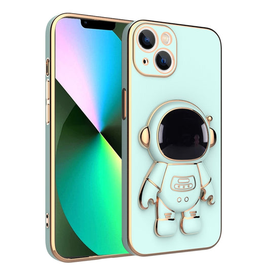 For iPhone 11 Plating Astronaut Holder Phone Case (Matcha Green) by buy2fix