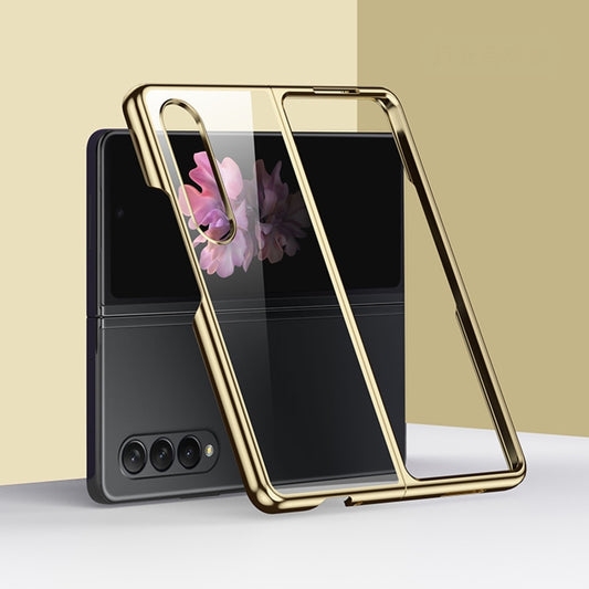 For Samsung Galaxy Z Fold4 5G Electroplating PC Shockproof Phone Case(Gold) - Samsung Accessories by buy2fix | Online Shopping UK | buy2fix