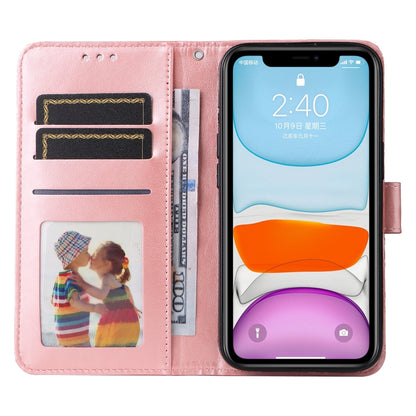 For iPhone 11 Embossed Sunflower Leather Phone Case (Pink) by buy2fix