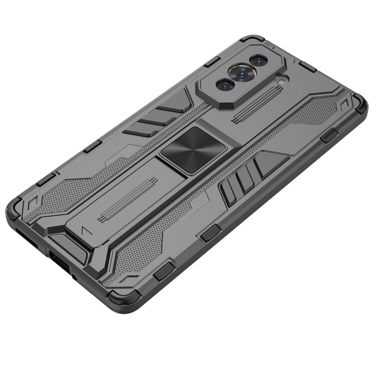 For Huawei Nova 10 4G Supersonic PC + TPU Shock-proof Protective Phone Case with Holder(Grey) - Huawei Cases by buy2fix | Online Shopping UK | buy2fix