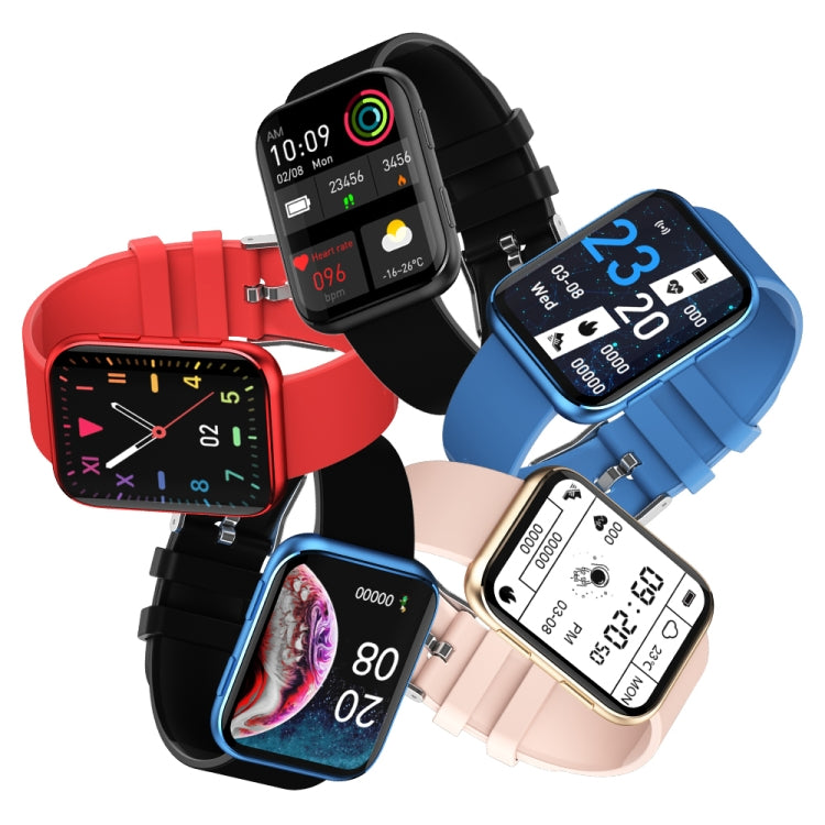 GX08 1.69 Inch Square Screen Smart Watch Supports Heart Rate Detection, Blood Pressure Detection, Blood Oxygen Detection(Blue) - Smart Wear by buy2fix | Online Shopping UK | buy2fix