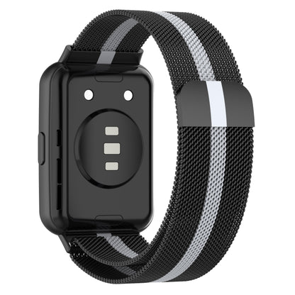 For Huawei Watch Fit 2 Milan Magnetic Stainless Steel Watch Band(Black Grey) by buy2fix