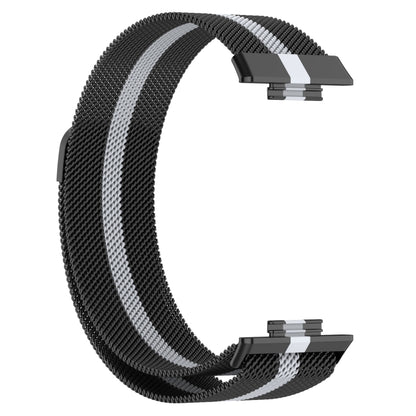 For Huawei Watch Fit 2 Milan Magnetic Stainless Steel Watch Band(Black Grey) by buy2fix
