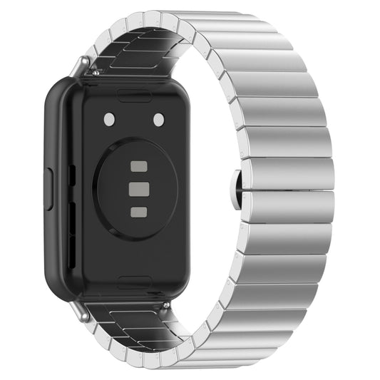 For Huawei Watch Fit 2 One-bead Metal Stainless Steel Watch Band(Silver) by buy2fix