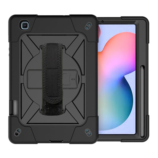 For Samsung Galaxy Tab S6 Lite P610 Contrast Color Robot Silicone + PC Tablet Case(Black) by buy2fix