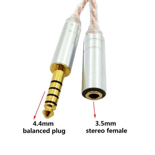 ZS0156 Balanced Inter-conversion Audio Cable(4.4 Balance Male to 3.5 Stereo Female) by buy2fix