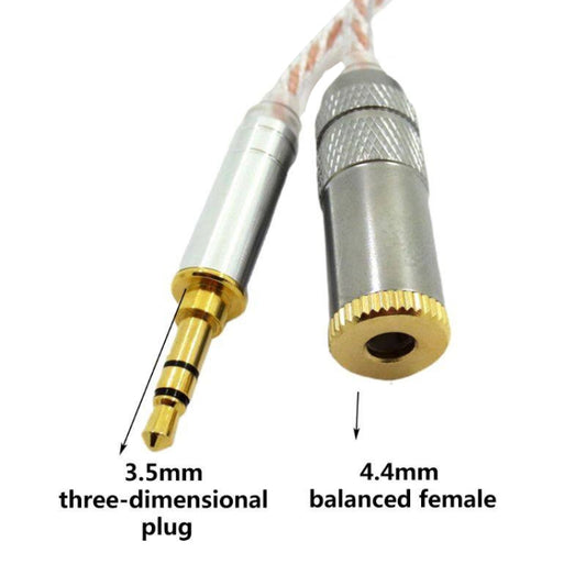 ZS0156 Balanced Inter-conversion Audio Cable(3.5 Stereo Male to 4.4 Balance Female) by buy2fix