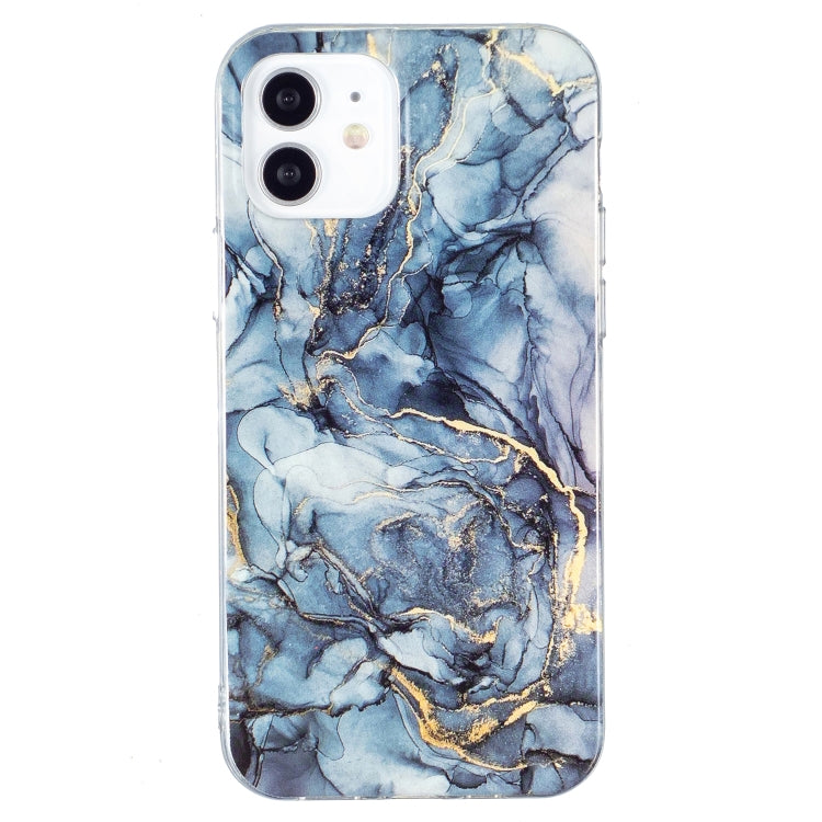 For iPhone 12 / 12 Pro IMD Marble Pattern TPU Phone Case(Grey) by buy2fix