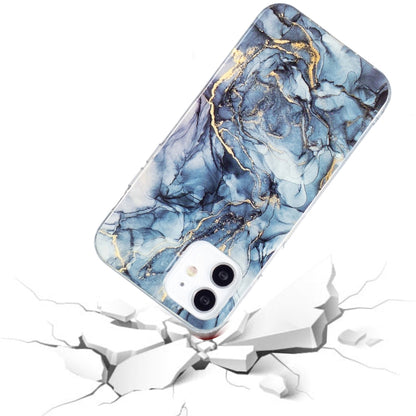 For iPhone 12 / 12 Pro IMD Marble Pattern TPU Phone Case(Grey) by buy2fix