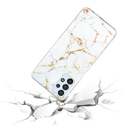 For Samsung Galaxy A52 5G / 4G IMD Marble Pattern TPU Phone Case(White) by buy2fix