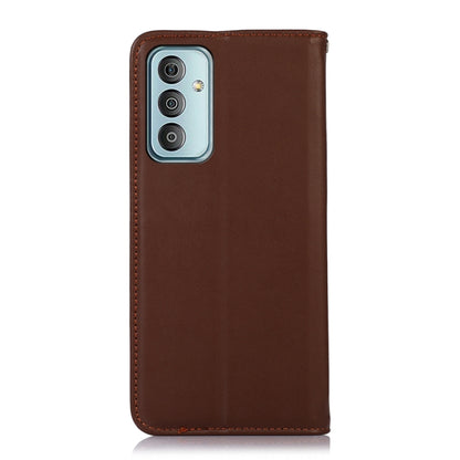 For Samsung Galaxy M13 4G Global KHAZNEH Nappa Top Layer Cowhide Leather Phone Case(Brown) - Galaxy Phone Cases by buy2fix | Online Shopping UK | buy2fix