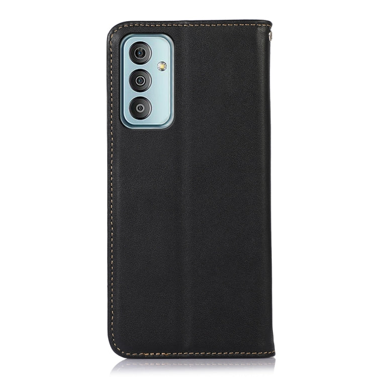 For Samsung Galaxy M13 4G Global KHAZNEH Nappa Top Layer Cowhide Leather Phone Case(Black) - Galaxy Phone Cases by buy2fix | Online Shopping UK | buy2fix