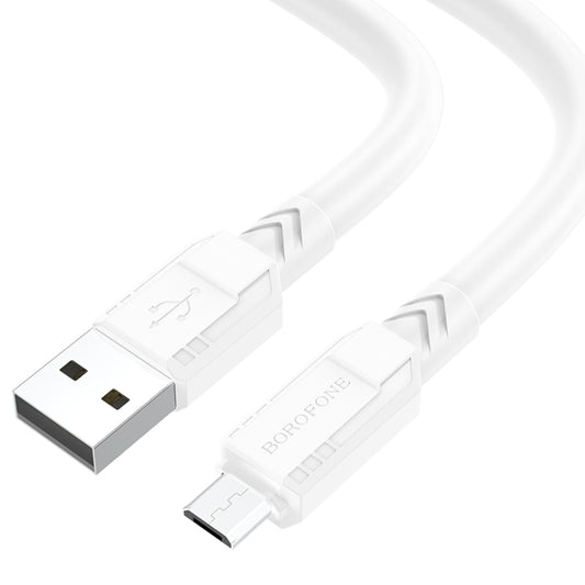 Borofone BX81 2.4A USB to Micro USB Goodway Charging Data Cable, Length:1m(White) -  by Borofone | Online Shopping UK | buy2fix