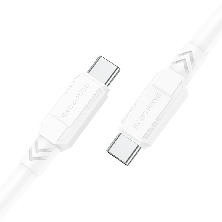 Borofone BX81 Type-C to Type-C Goodway 60W Charging Data Cable, Length:1m(White) -  by Borofone | Online Shopping UK | buy2fix