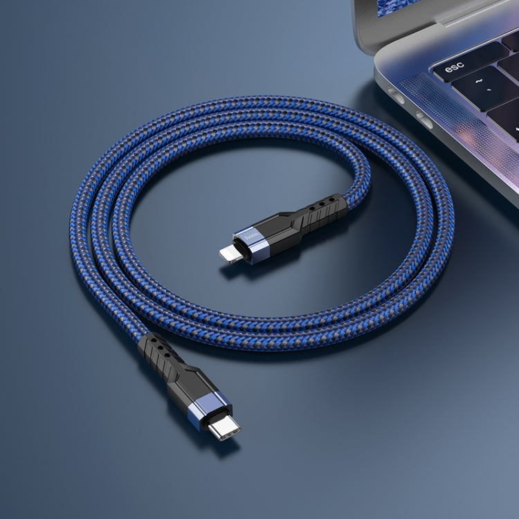 hoco U110 20W USB-C / Type-C to 8 Pin PD Charging Data Cable，Length：1.2m(Blue) - 2 in 1 Cable by hoco | Online Shopping UK | buy2fix