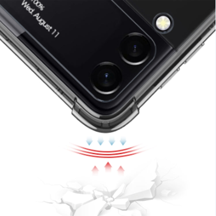 For Samsung Galaxy Z Flip4 GKK Airbag Protective Phone Case with Ring(Transparent) by GKK