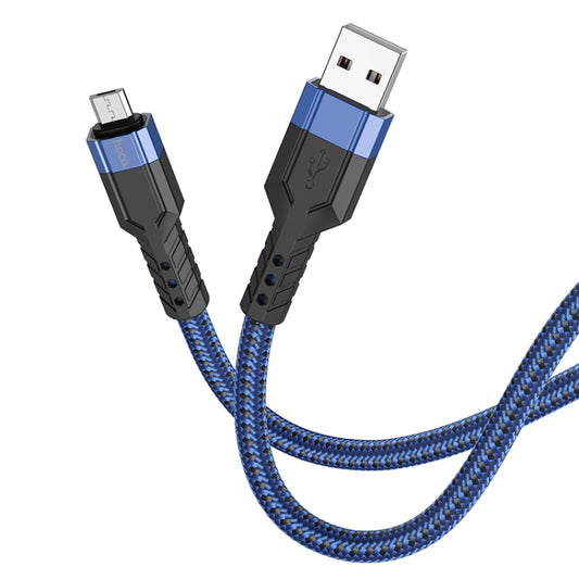 hoco U110 2.4A USB to Micro USB Charging Data Cable，Length：1.2m(Blue) -  by hoco | Online Shopping UK | buy2fix