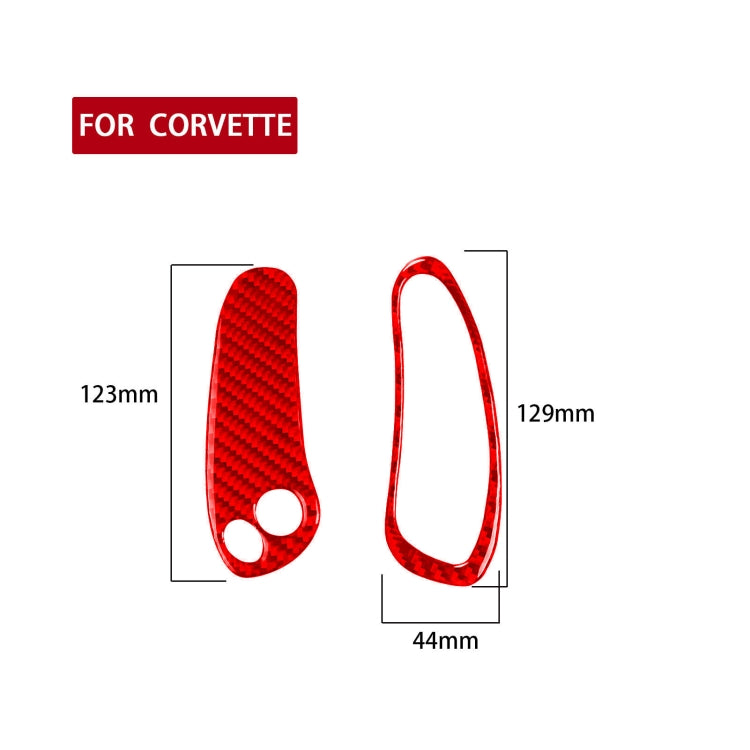 2 in 1 Car Carbon Fiber Sides Speedometer Sticker for Chevrolet Corvette C5 1998-2004, Left Drive(Red) - In Car by buy2fix | Online Shopping UK | buy2fix