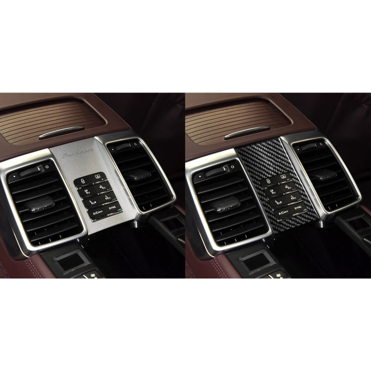 Car Carbon Fiber Rear Seat Adjustment Panel Decorative Sticker for Porsche Panamera 2010-2016, Left and Right Drive(C) - In Car by buy2fix | Online Shopping UK | buy2fix