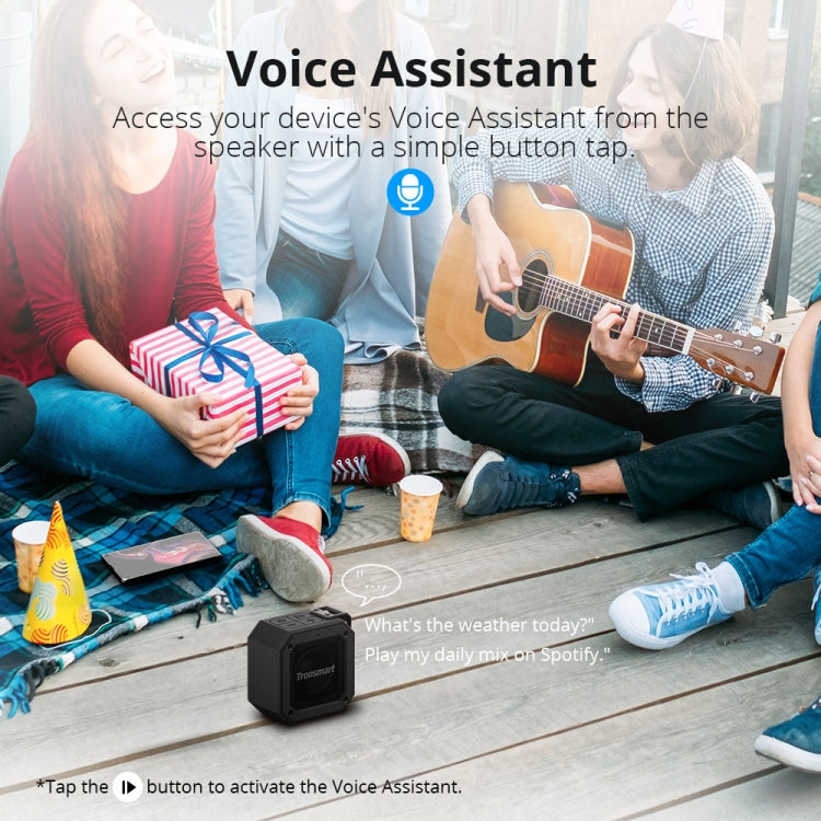 Tronsmart Groove Outdoor Portable Bluetooth 5.0 IPX7 Waterproof Mini Speaker with Voice Assistant(Black) - Mini Speaker by Tronsmart | Online Shopping UK | buy2fix