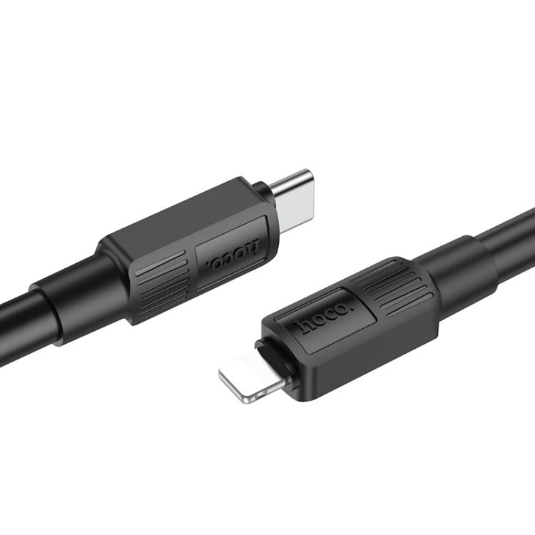 hoco X84 20W USB-C / Type-C to 8 Pin Solid PD Charging Data Cable，Length：1m(Black) - Normal Style Cable by hoco | Online Shopping UK | buy2fix