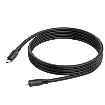 hoco X84 20W USB-C / Type-C to 8 Pin Solid PD Charging Data Cable，Length：1m(Black) - Normal Style Cable by hoco | Online Shopping UK | buy2fix