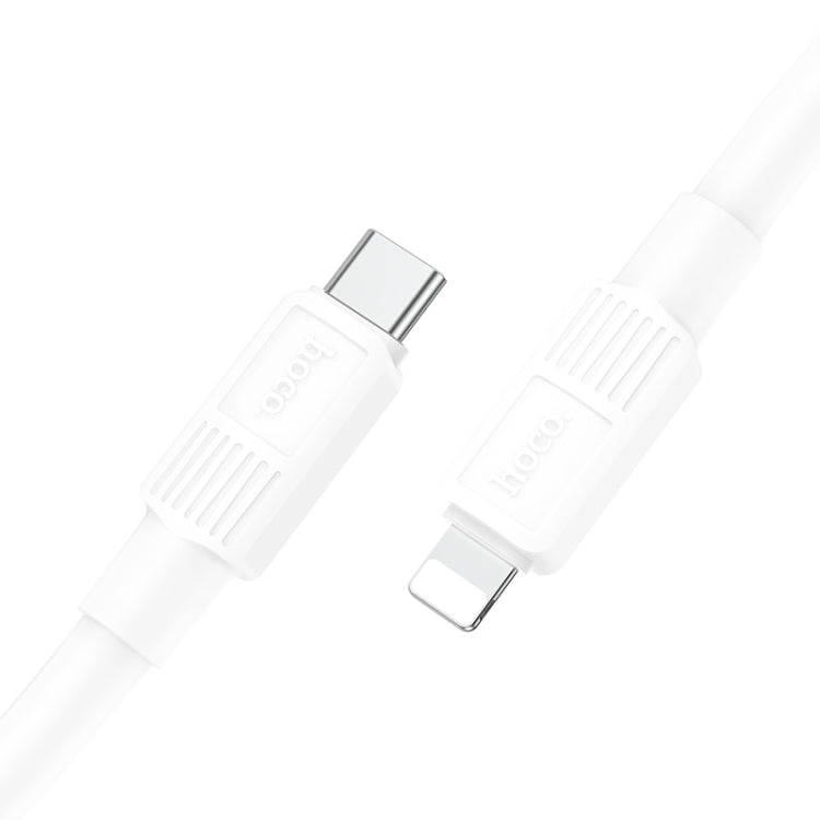 hoco X84 20W USB-C / Type-C to 8 Pin Solid PD Charging Data Cable，Length：1m(White) - Normal Style Cable by hoco | Online Shopping UK | buy2fix