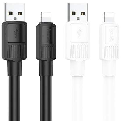 hoco X84 2.4A USB to 8 Pin Solid Charging Data Cable，Length：1m(Black) - Normal Style Cable by hoco | Online Shopping UK | buy2fix