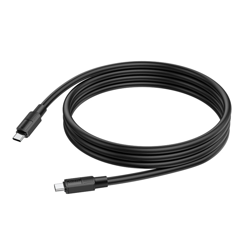 hoco X84 60W USB-C / Type-C to USB-C / Type-C Solid Charging Data Cable，Length：1m(Black) -  by hoco | Online Shopping UK | buy2fix