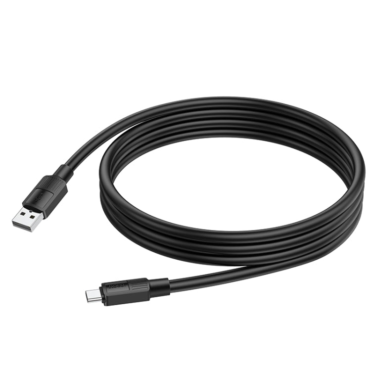 hoco X84 3A USB to USB-C / Type-C Solid Charging Data Cable，Length：1m(Black) -  by hoco | Online Shopping UK | buy2fix