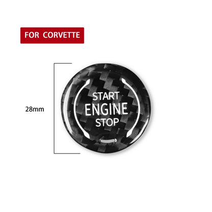 Car Carbon Fiber Engine Start Stop Ignition Button for Chevrolet Corvette C8 2020-2021(Black) - In Car by buy2fix | Online Shopping UK | buy2fix