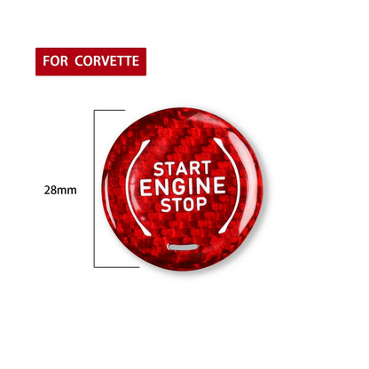 Car Carbon Fiber Engine Start Stop Ignition Button for Chevrolet Corvette C8 2020-2021(Red) - In Car by buy2fix | Online Shopping UK | buy2fix