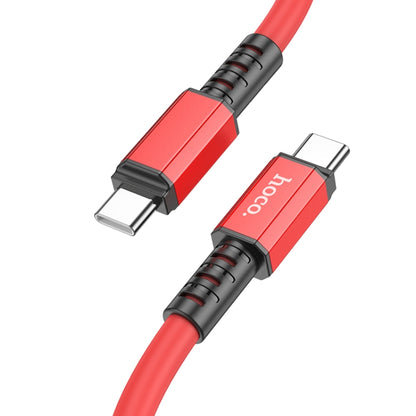 hoco X85 60W USB-C / Type-C to USB-C / Type-C Strength Charging Data Cable，Length：1m(Red) -  by hoco | Online Shopping UK | buy2fix