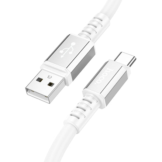 hoco X85 3A USB to USB-C / Type-C Strength Charging Data Cable，Length：1m(White) -  by hoco | Online Shopping UK | buy2fix