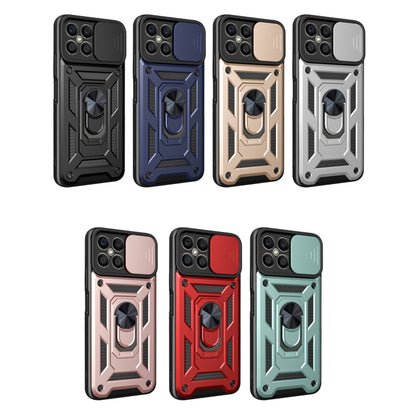 For Honor X8 Sliding Camera Design TPU + PC Phone Case(Green) - Honor Cases by buy2fix | Online Shopping UK | buy2fix