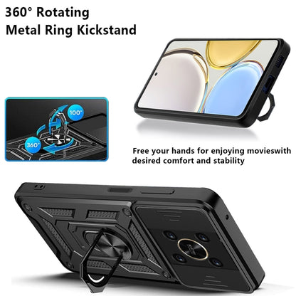 For Honor X9 5G/X9 4G Sliding Camera Design TPU + PC Phone Case(Blue) by buy2fix