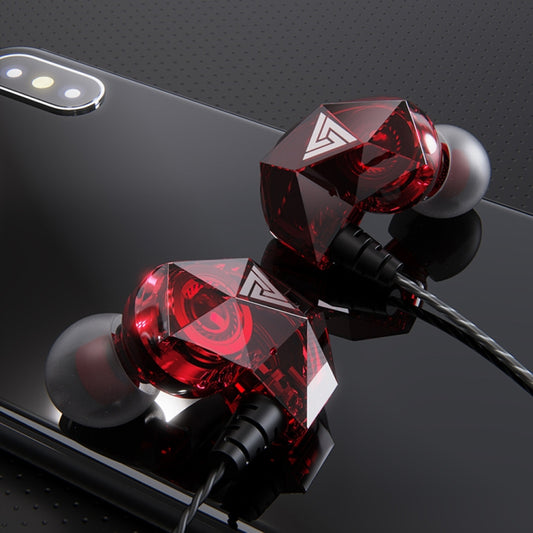 QKZ AK2 Sports In-ear Wired HiFi Sound Heavy Bass 3.5mm Earphone with Mic(Red) by QKZ