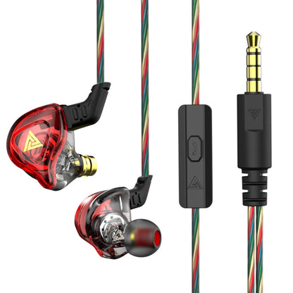 QKZ DMX Sports In-ear HIFI 3.5mm Wired Control Earphone with Mic(Black Red) - In Ear Wired Earphone by QKZ | Online Shopping UK | buy2fix